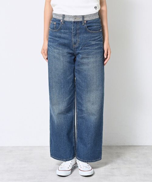 Dessin(デッサン)の「【ユニセックス・洗える】ワイドデニム(デニムパンツ・レディース・ネイビー/ブルー・01/04/03/02)」の11枚目の写真