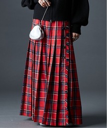チェック」に該当するレディースのスカート（レッド/赤色系