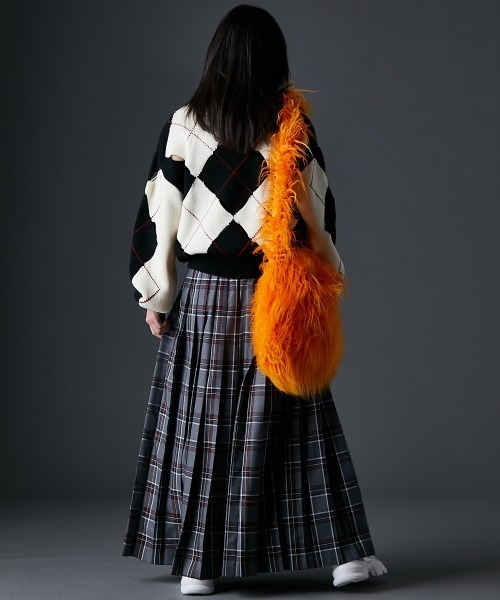 GEVS.（ジェイヴィス）の「チェックマキシプリーツスカート＜大きいサイズ有＞GEVS.（スカート・レディース・グレー系/レッド系・M/L/LL/3L/4L/5L）」の13枚目の写真