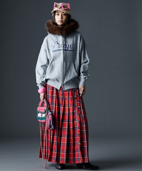 GEVS.（ジェイヴィス）の「チェックマキシプリーツスカート＜大きいサイズ有＞GEVS.（スカート・レディース・グレー系/レッド系・M/L/LL/3L/4L/5L）」の18枚目の写真