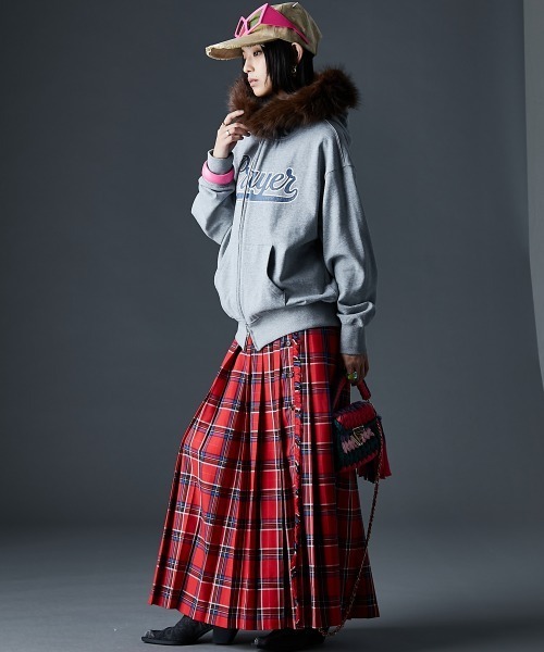 GEVS.（ジェイヴィス）の「チェックマキシプリーツスカート＜大きいサイズ有＞GEVS.（スカート・レディース・グレー系/レッド系・M/L/LL/3L/4L/5L）」の20枚目の写真