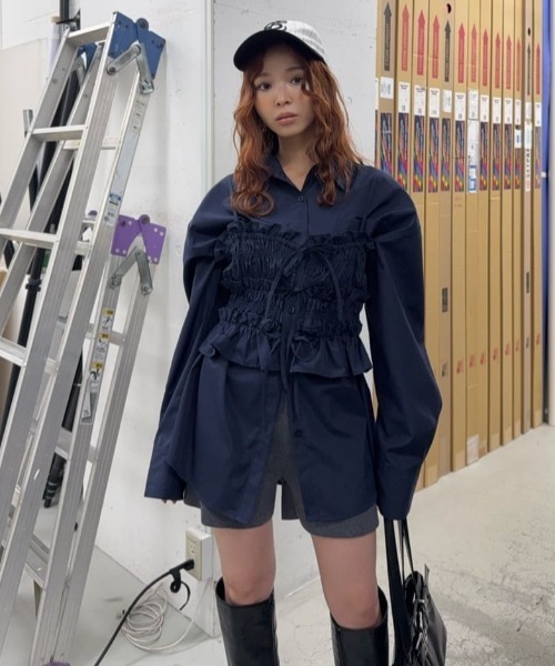 SLY（スライ）の「SLY LOGO BASEBALL CAP スライ ロゴ ベースボール キャップ 秋服（キャップ・レディース・ネイビー/ブラック・FREE）」の21枚目の写真