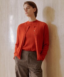 KNIT BASIC クルーネック カーディガン