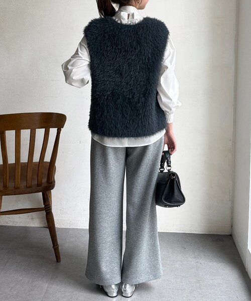 Chez toi（シェトワ）の「細ボウタイブラウス（シャツ/ブラウス・レディース・ブラック/ホワイト・FREE）」の9枚目の写真