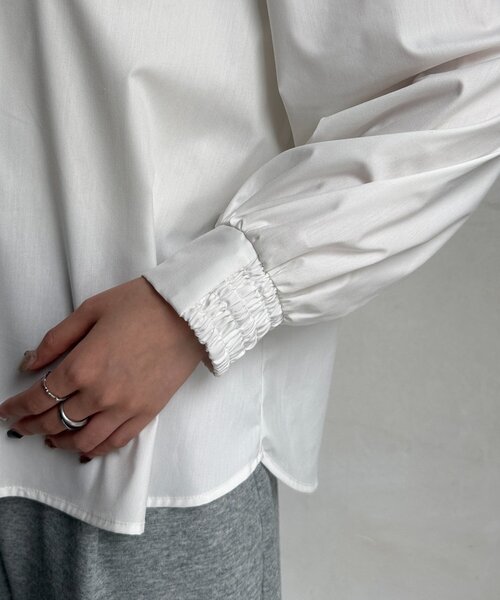 Chez toi（シェトワ）の「細ボウタイブラウス（シャツ/ブラウス・レディース・ブラック/ホワイト・FREE）」の18枚目の写真