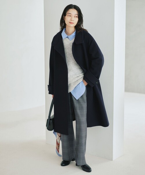 size SHORT/TALLあり］SENTDALE WOOL スタンドカラー ロング コート