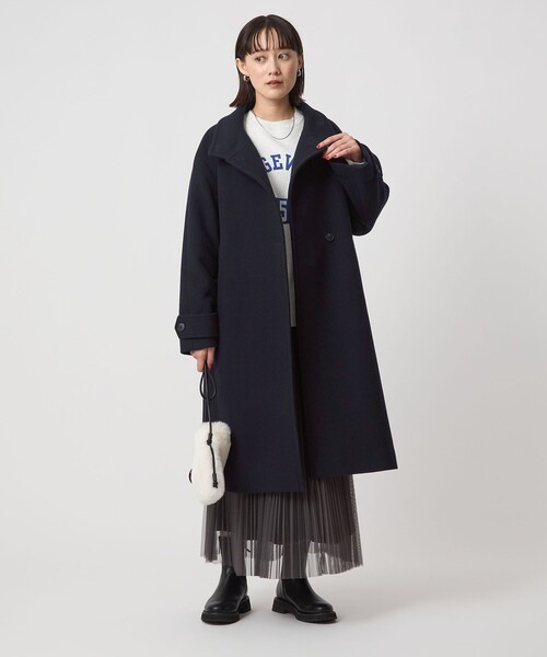 SENTDALE WOOL スタンドカラー　ロングコート size SHORT/TALLあり］SENTDALE WOOL スタンドカラー ロング コート