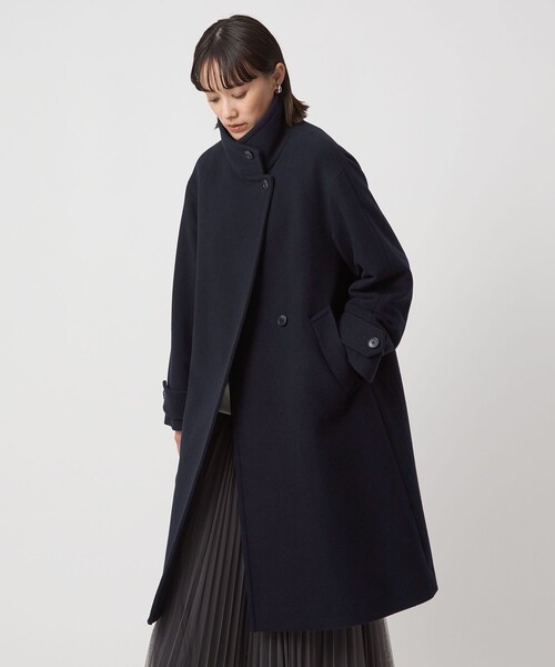 green label relaxing（グリーンレーベルリラクシング）の「［size SHORT/TALLあり］SENTDALE WOOL スタンドカラー ロング コート（その他アウター・レディース・グレー/モカ/ネイビー・38/36/SHORT/TALL）」の10枚目の写真
