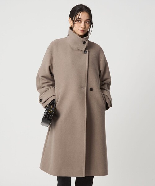 green label relaxing（グリーンレーベルリラクシング）の「［size SHORT/TALLあり］SENTDALE WOOL スタンドカラー ロング コート（その他アウター・レディース・グレー/モカ/ネイビー・38/36/SHORT/TALL）」の16枚目の写真