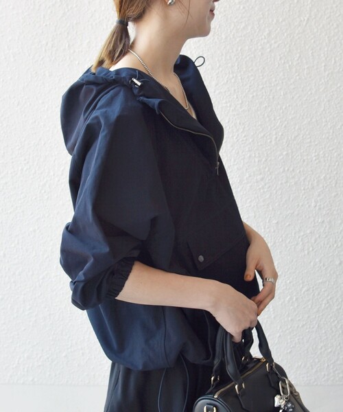 SHIPS Wai+ アノラックパーカー SHIPS any: ハーフジップ ビッグ アノラック パーカー