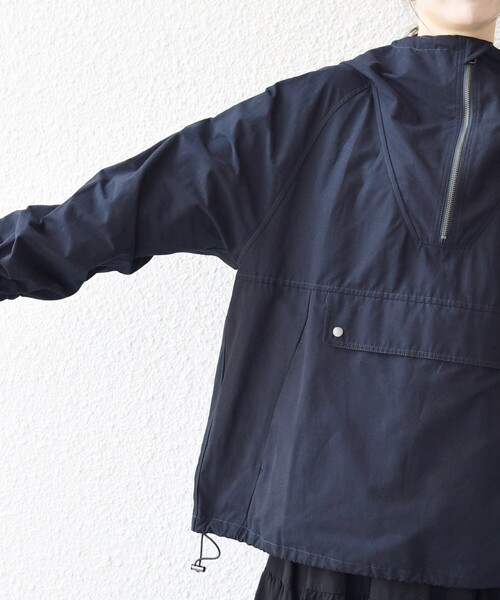 SHIPS Wai+ アノラックパーカー SHIPS any: ハーフジップ ビッグ アノラック パーカー
