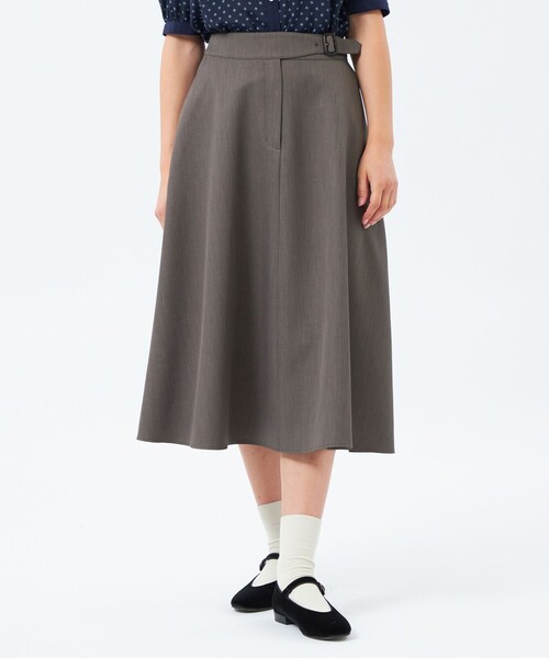 MACKINTOSH PHILOSOPHY（ﾏｯｷﾝﾄｯｼｭ ﾌｨﾛｿﾌｨｰ）の「ハイカウントグルカスカート（スカート・レディース・ベージュ系その他4/チャコールグレー・36/38）」の2枚目の写真