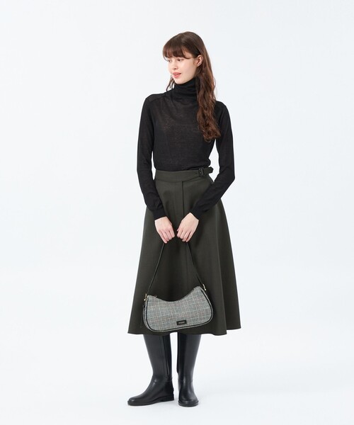 MACKINTOSH PHILOSOPHY（ﾏｯｷﾝﾄｯｼｭ ﾌｨﾛｿﾌｨｰ）の「ハイカウントグルカスカート（スカート・レディース・ベージュ系その他4/チャコールグレー・36/38）」の3枚目の写真