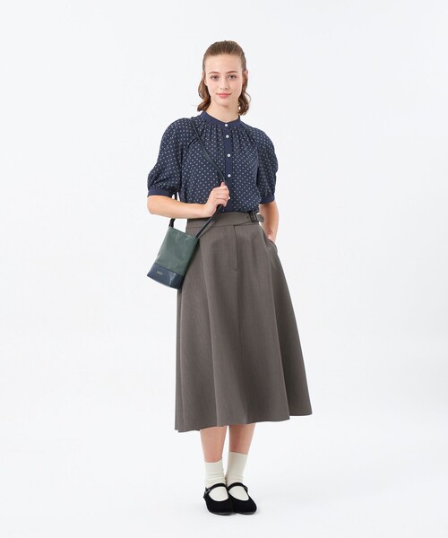 MACKINTOSH PHILOSOPHY（ﾏｯｷﾝﾄｯｼｭ ﾌｨﾛｿﾌｨｰ）の「ハイカウントグルカスカート（スカート・レディース・ベージュ系その他4/チャコールグレー・36/38）」の4枚目の写真