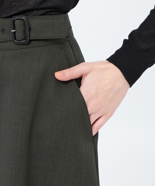 MACKINTOSH PHILOSOPHY（ﾏｯｷﾝﾄｯｼｭ ﾌｨﾛｿﾌｨｰ）の「ハイカウントグルカスカート（スカート・レディース・ベージュ系その他4/チャコールグレー・36/38）」の8枚目の写真