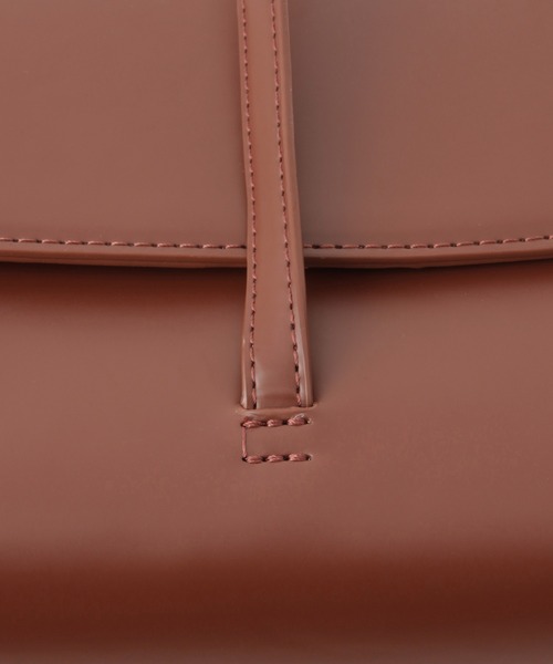 ADAM ET ROPE'（アダムエロペ）の「フラップロングハンドルバッグ（ショルダーバッグ・レディース・ブラック/ブラウン・FREE）」の10枚目の写真