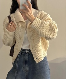 ショート長袖カーディガン
