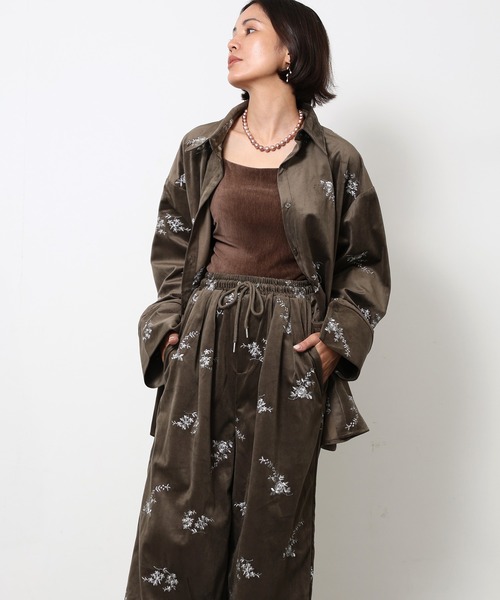 【S】ベロアセットアップ HCO-206BK HYPERCORE IS HERE WITH LOVEベロアセットアップ