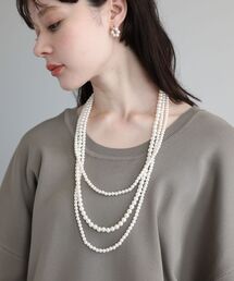 Green Parks | ・HALF TIME パール3連ネックレス(金属フリー)(ネックレス)