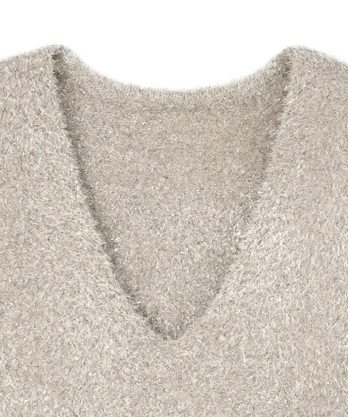 Pitta Re:)（ピッタリ）の「【Pitta Re:)】 ニット シャイニーフェザー Vネックベスト（ニット/セーター・レディース・シルバー/ゴールド・L/M）」の13枚目の写真