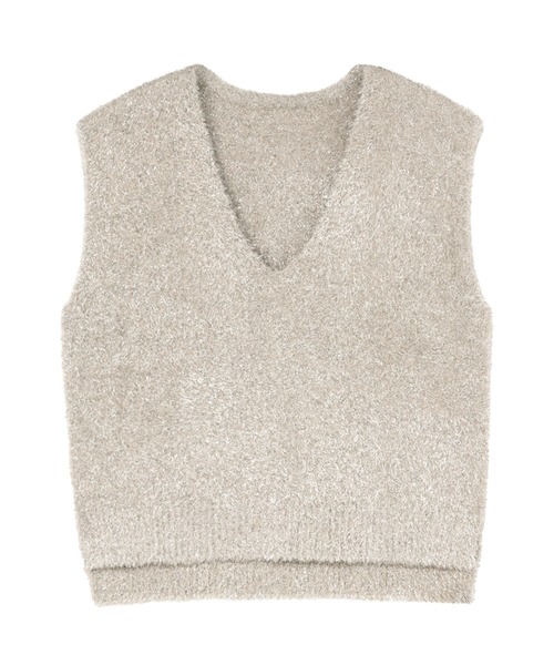 Pitta Re:)（ピッタリ）の「【Pitta Re:)】 ニット シャイニーフェザー Vネックベスト（ニット/セーター・レディース・シルバー/ゴールド・L/M）」の11枚目の写真