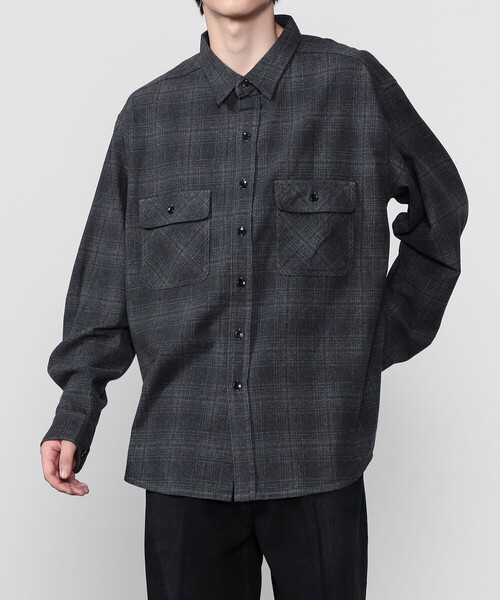 PENDLETON（ペンドルトン）の「PENDLETON |〈別注〉 レギュラーカラー チェックシャツ MEN（シャツ/ブラウス・メンズ・オレンジ/ブラウン/グレー・M/L/S）」の2枚目の写真