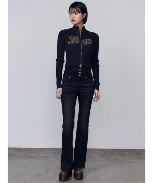 EMODA（エモダ）の「リボンポケットハイウエストパギンス（デニムパンツ・レディース・ブラック/インディゴブルー・SMALL/MEDIUM/X-SMALL）」の13枚目の写真