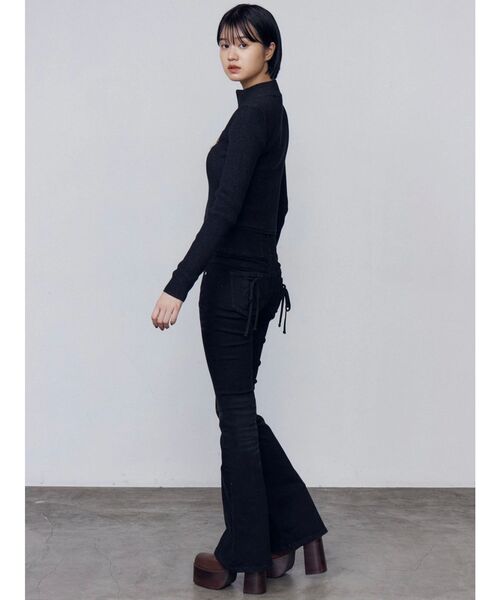 EMODA（エモダ）の「リボンポケットハイウエストパギンス（デニムパンツ・レディース・ブラック/インディゴブルー・SMALL/MEDIUM/X-SMALL）」の14枚目の写真