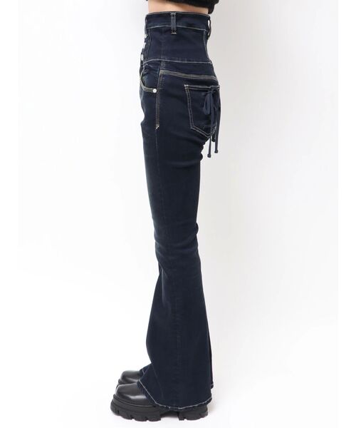 EMODA（エモダ）の「リボンポケットハイウエストパギンス（デニムパンツ・レディース・ブラック/インディゴブルー・SMALL/MEDIUM/X-SMALL）」の12枚目の写真