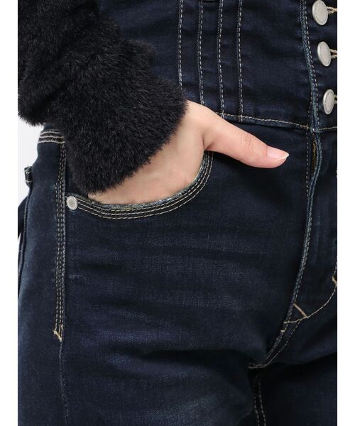 EMODA（エモダ）の「リボンポケットハイウエストパギンス（デニムパンツ・レディース・ブラック/インディゴブルー・SMALL/MEDIUM/X-SMALL）」の16枚目の写真