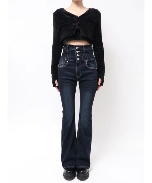 EMODA（エモダ）の「リボンポケットハイウエストパギンス（デニムパンツ・レディース・ブラック/インディゴブルー・SMALL/MEDIUM/X-SMALL）」の19枚目の写真