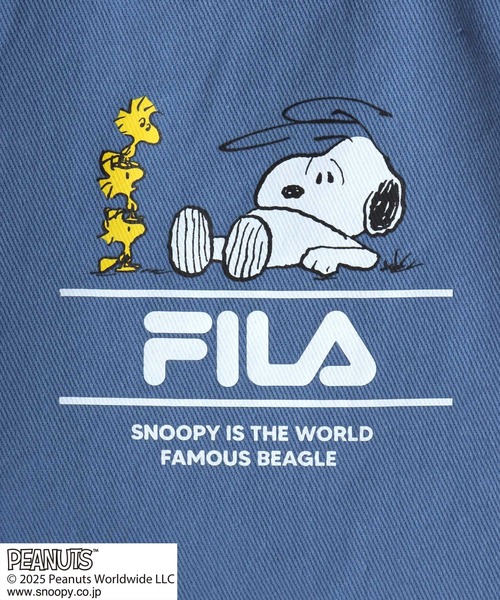 PEANUTS（ピーナッツ）の「FILA×PEANUTS SNOOPY　キャラクタープリント キャンバス・デニム巾着トートバッグ（トートバッグ・レディース・ブラック/ベージュ/インディゴブルー/オフホワイト・FREE）」の15枚目の写真