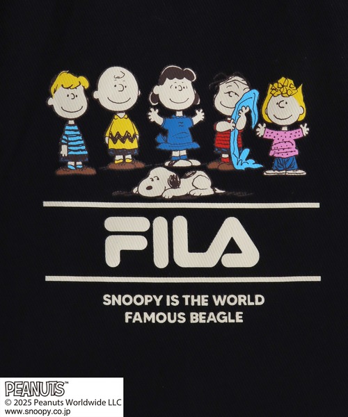 PEANUTS（ピーナッツ）の「FILA×PEANUTS SNOOPY　キャラクタープリント キャンバス・デニム巾着トートバッグ（トートバッグ・レディース・ブラック/ベージュ/インディゴブルー/オフホワイト・FREE）」の21枚目の写真