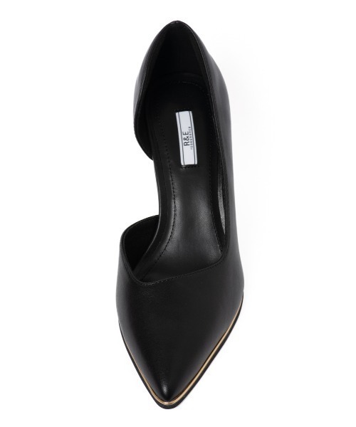 R&E（アールアンドイー）の「【R&E】ゴールドパイピングソールサイドオープンパンプス（パンプス・レディース・ブラック/ベージュ/ブラック系その他/ピンクベージュ・22.0cm/23.5cm/23.0cm/22.5cm/24.5cm/24.0cm）」の11枚目の写真