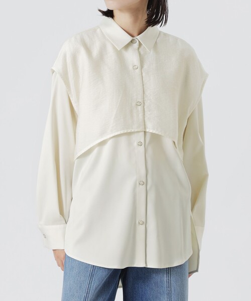 LOVELESS（ラブレス）の「レイヤードライクシャツ（シャツ/ブラウス・レディース・ホワイト系その他/グレー/ブラック・34/36）」の7枚目の写真