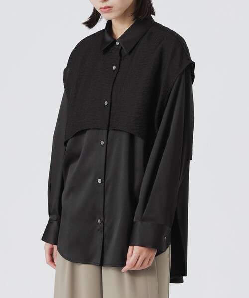 LOVELESS（ラブレス）の「レイヤードライクシャツ（シャツ/ブラウス・レディース・ホワイト系その他/グレー/ブラック・34/36）」の2枚目の写真