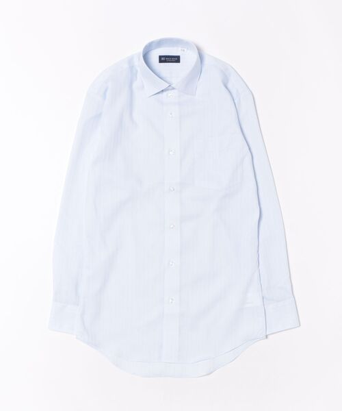 TOKYO SHIRTS(トウキョウシャツ)の「形態安定ノンアイロン ワイド 長袖ビジネスワイシャツ(ビジネスシャツ・メンズ・ブルー・首回り37cm-裄丈80cm/首回り39cm-裄丈80cm/首回り39cm-裄丈84cm/首回り41cm-裄丈82cm/首回り41cm-裄丈86cm/首回り42cm-裄丈82cm/首回り42cm-裄丈86cm/首回り43cm-裄丈82cm/首回り43cm-裄丈86cm/首回り37cm-裄丈84cm)」の6枚目の写真