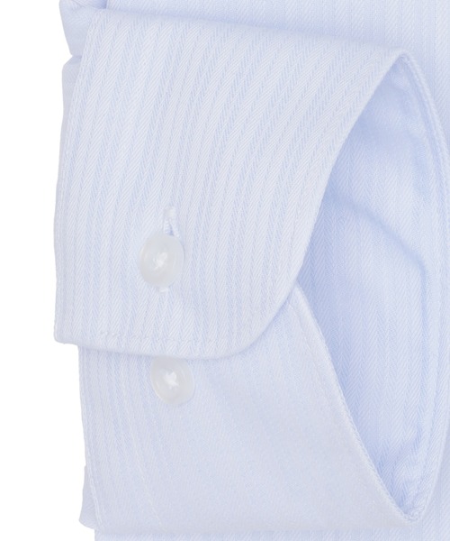 TOKYO SHIRTS(トウキョウシャツ)の「形態安定ノンアイロン ワイド 長袖ビジネスワイシャツ(ビジネスシャツ・メンズ・ブルー・首回り37cm-裄丈80cm/首回り39cm-裄丈80cm/首回り39cm-裄丈84cm/首回り41cm-裄丈82cm/首回り41cm-裄丈86cm/首回り42cm-裄丈82cm/首回り42cm-裄丈86cm/首回り43cm-裄丈82cm/首回り43cm-裄丈86cm/首回り37cm-裄丈84cm)」の3枚目の写真