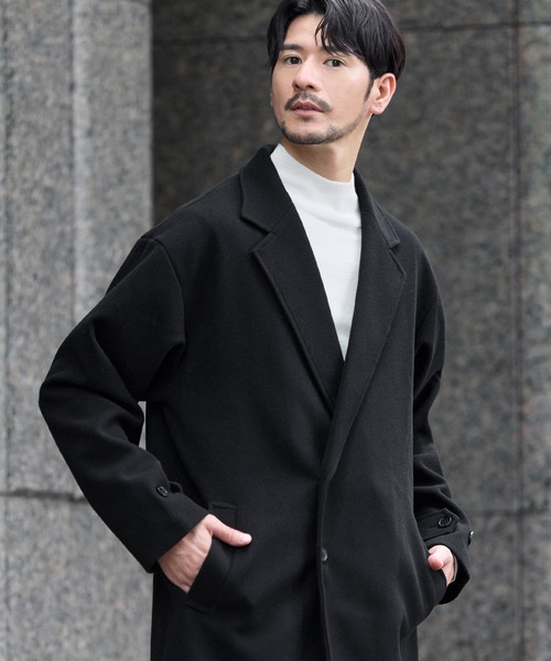 SPU(スプ)の「メルトンダブルチェスターコート(チェスターコート・メンズ・ブラウン/ブラック/ネイビー/チャコール・S/XL/L/M)」の11枚目の写真