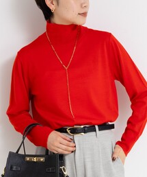 NOLLEY’S Sophi | 《手洗い可能》18Gウール100%ハイネックプルオーバー(ニット/セーター)