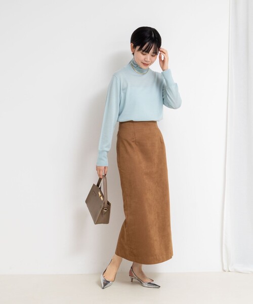 NOLLEY’S Sophi(ノーリーズソフィ)の「《手洗い可能》18Gウール100%ハイネックプルオーバー(ニット/セーター・レディース・ベビーピンク/チャコールグレー/オフホワイト/ミント/レッド/ダークネイビー・38)」の14枚目の写真