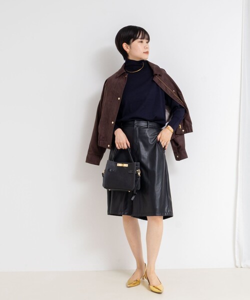 NOLLEY’S Sophi(ノーリーズソフィ)の「《手洗い可能》18Gウール100%ハイネックプルオーバー(ニット/セーター・レディース・ベビーピンク/チャコールグレー/オフホワイト/ミント/レッド/ダークネイビー・38)」の20枚目の写真