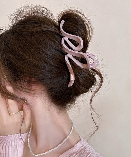 Miniministore（ミニミニストア）の「バンスクリップ大人 ヘアクリップおしゃれ（バレッタ/ヘアクリップ・レディース・スモークピンク/アイボリー/ブラック/ライトブラウン/ダークブラウン・FREE）」の5枚目の写真