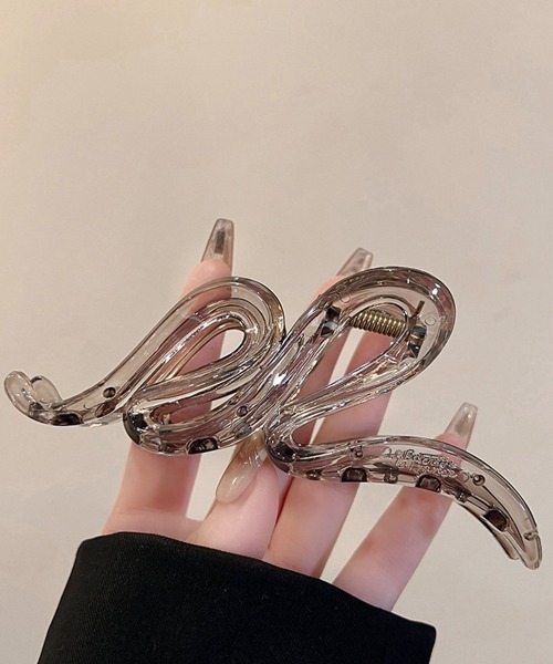 Miniministore（ミニミニストア）の「バンスクリップ大人 ヘアクリップおしゃれ（バレッタ/ヘアクリップ・レディース・スモークピンク/アイボリー/ブラック/ライトブラウン/ダークブラウン・FREE）」の10枚目の写真
