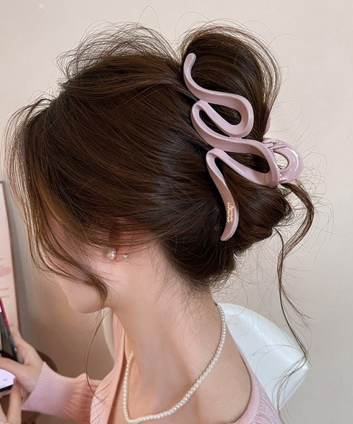 Miniministore（ミニミニストア）の「バンスクリップ大人 ヘアクリップおしゃれ（バレッタ/ヘアクリップ・レディース・スモークピンク/アイボリー/ブラック/ライトブラウン/ダークブラウン・FREE）」の13枚目の写真