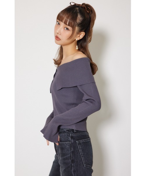 rienda（リエンダ）の「フロントZIPリブニットTOP 秋服 冬服 秋服 冬服（ニット/セーター・レディース・グレー/レッド/ライトブラック・FREE）」の18枚目の写真