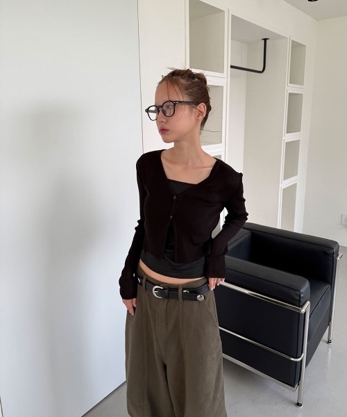 4INT.(フォイント)の「ローライズ バルーン コットン ワイド パンツ(その他パンツ・レディース・カーキ・S/M)」の12枚目の写真