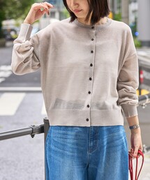 【UVカット】オータムシアークルーニットカーディガン