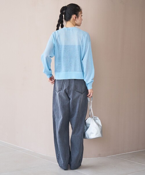 coen(コーエン)の「【UVカット】オータムシアークルーニットカーディガン(カーディガン/ボレロ・レディース・ブラック/ライトブルー/レッド/ライトグレー・M/L)」の9枚目の写真