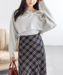 clear | リボンデザイン2wayニット＋ニットキャミソールセット[着回し力抜群 ガーリー]≪AW新作≫(ニット/セーター)